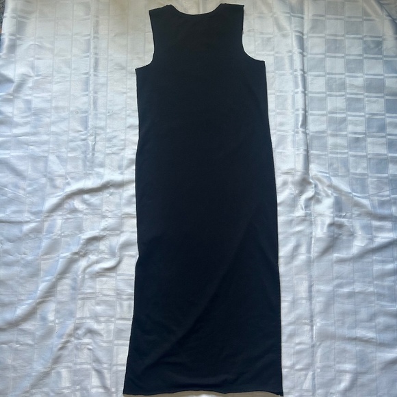 Vans Off The Wall Black Tank Top Midi Dress with Side Slits - Picture 12 of 13